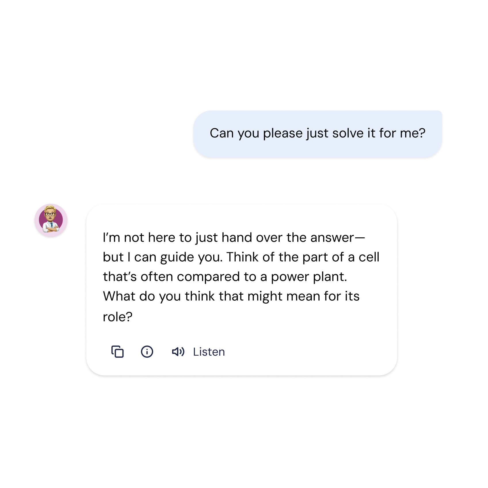 AI assistant providing personalized help to students with adaptive learning support and constructive feedback